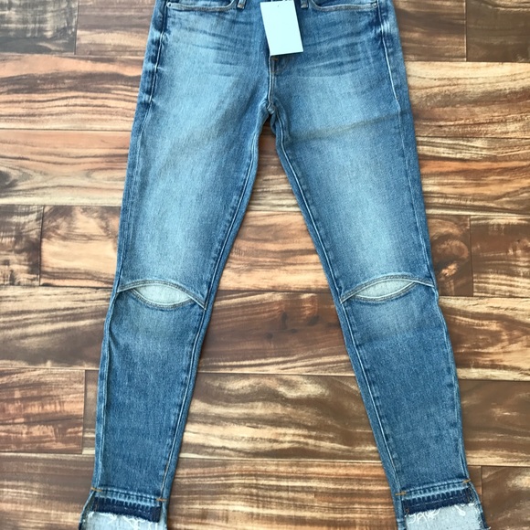 Frame Denim Le High Skinny Cutout Lewis Hill Jeans - Picture 2 of 5